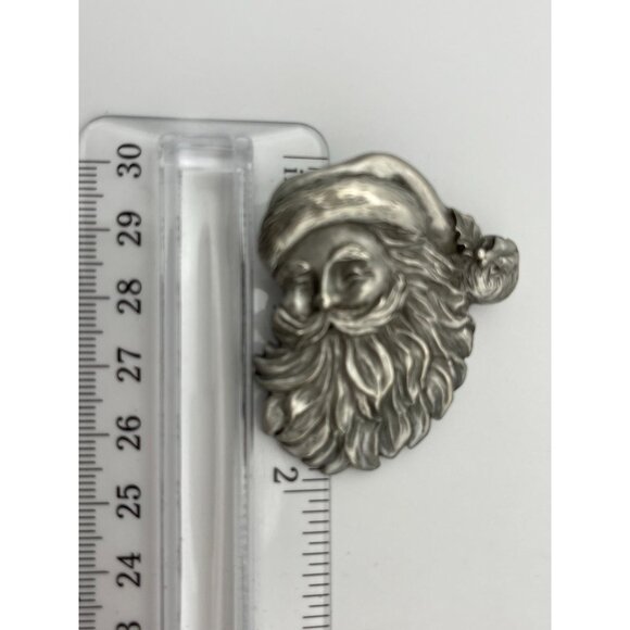 Jolly Santa Brooch Seagull Pewter 1992 Nova Scotia - Picture 4 of 6